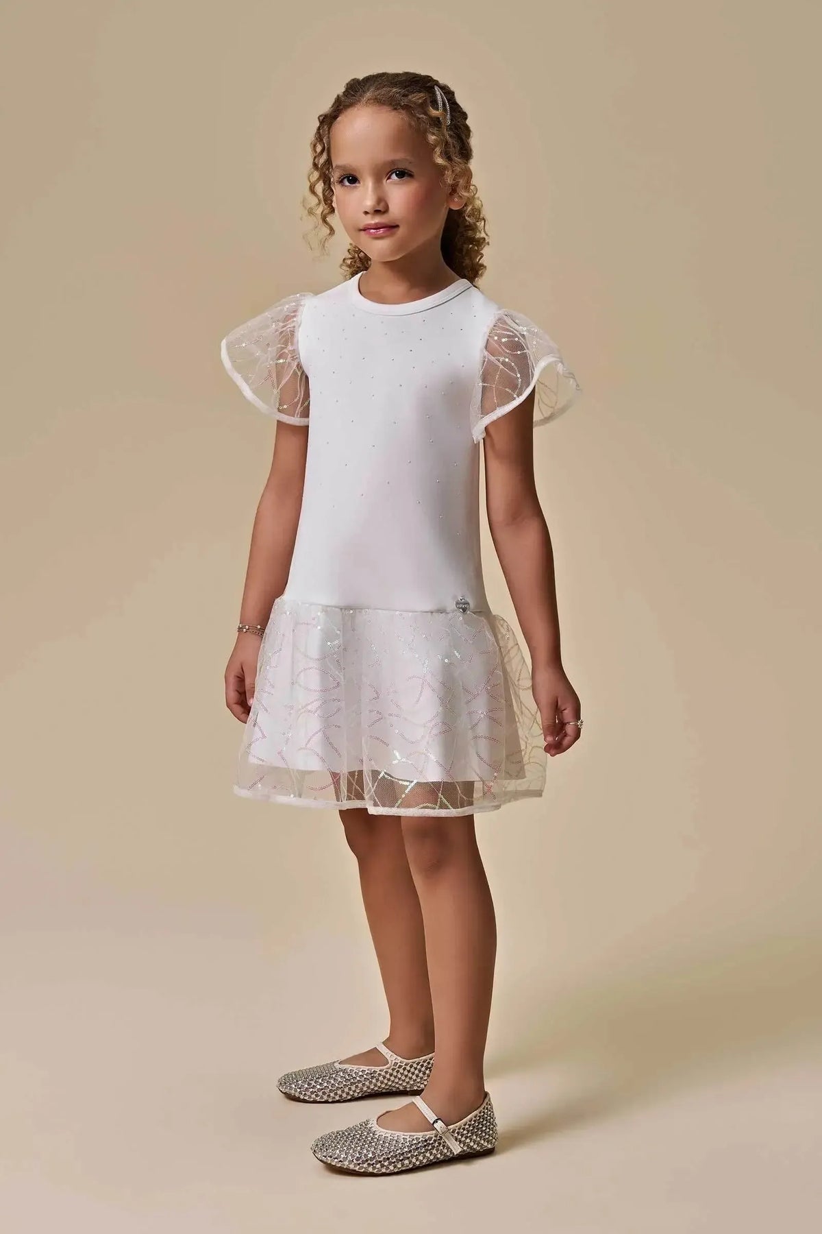 MENINA WHITE TULLE DRESS