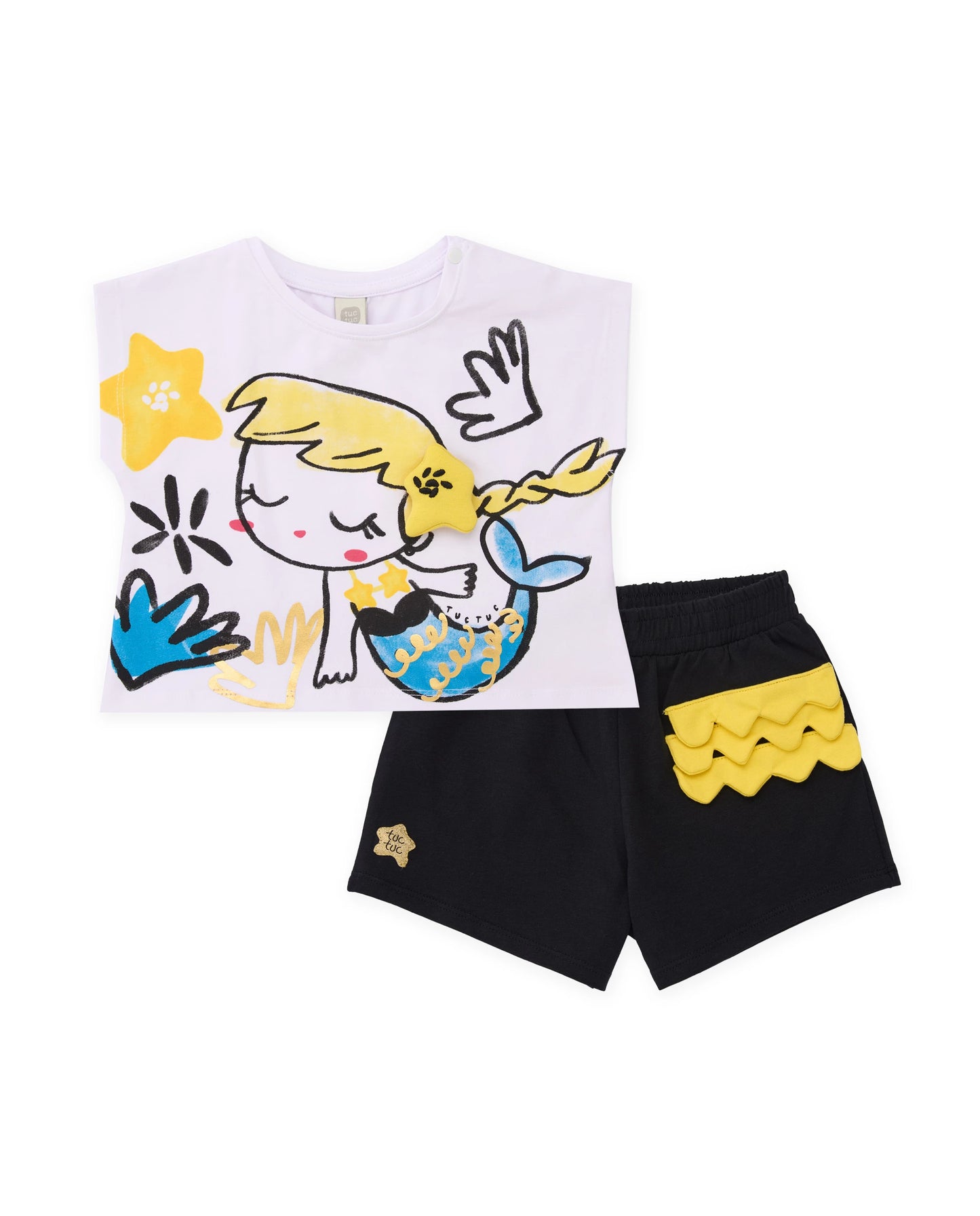 BLANCO MERMAID SHORTS SET